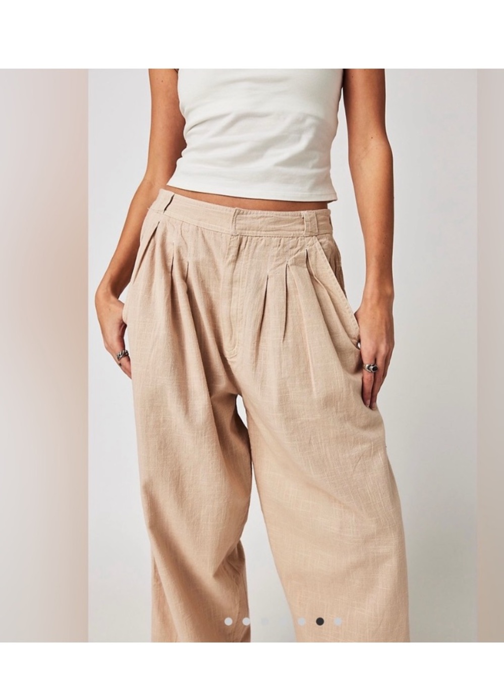 Free People Lotta Love Linen Trouser - Picture 4 of 10